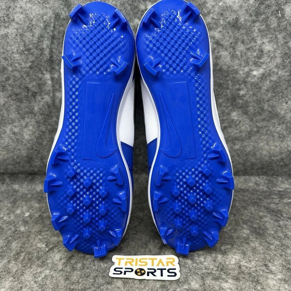 Nike Air Jordan 1 Mid MCS Baseball Cleats Mens Size 13 Game Royal White Black
